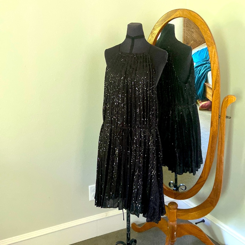 Black sequin dress